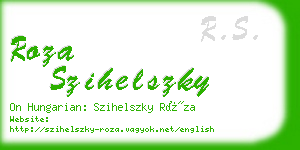 roza szihelszky business card